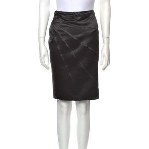 Armani Collezzioni pleated accents satin skirt size 8